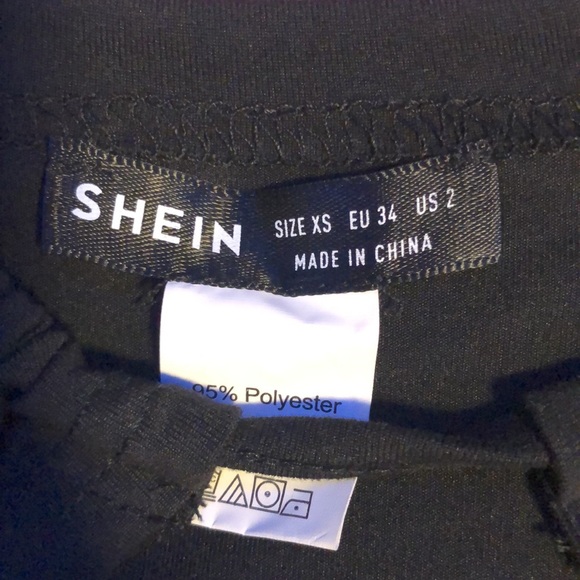 New Without Tags SHEIN Black Cute Crop Top - Picture 7 of 9